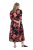 Ulla Popken 849593 Rochie tip cămașă cu flori Bleumarin - Rochii maxi - Rochii maxi marimi mari