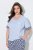 Ulla Popken 849850 Pijama în carouri Albastru deschis - Pijamale/Haine de casă - 