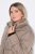 Ulla Popken 850041 Palton matlasat Taupe - Paltoane - Paltoane pentru femei la marimi mari
