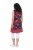 Ulla Popken 850175 Rochie din jerseu imprimată Coral - Rochii din jerseu - 