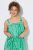 Ulla Popken 850197 Rochie în dungi cu volane Verde - Rochii de vară - Rochii de vară marimi mari