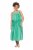 Ulla Popken 850197 Rochie în dungi cu volane Verde - Rochii de vară - Rochii de vară marimi mari