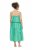 Ulla Popken 850197 Rochie în dungi cu volane Verde - Rochii de vară - Rochii de vară marimi mari