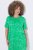 Ulla Popken 850204 Rochie din jerseu cu mânecă scurtă și decolteu în V Verde - Rochii din jerseu - 