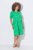 Ulla Popken 850204 Rochie din jerseu cu mânecă scurtă și decolteu în V Verde - Rochii din jerseu - 