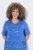 Ulla Popken 850204 Rochie tip tricou imprimată cu volane Albastru - Rochii din jerseu - 