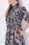 Ulla Popken 850298 Rochie tip cămașă cu flori Bleumarin - Rochii maxi - Rochii maxi marimi mari
