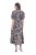 Ulla Popken 850298 Rochie tip cămașă cu flori Bleumarin - Rochii maxi - Rochii maxi marimi mari