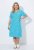 Ulla Popken 850344 Rochie tip tricou imprimată Turcoaz - Rochii midi - Rochii midi la marimi mari