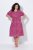 Ulla Popken 850346 Rochie imprimată cu decolteu în V Roz - Rochii midi - Rochii midi la marimi mari