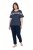 Ulla Popken 850403 Pijama cu flori Bleumarin - Pijamale/Haine de casă - 