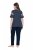 Ulla Popken 850403 Pijama cu flori Bleumarin - Pijamale/Haine de casă - 