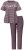 Ulla Popken 850403 Pijama cu flori Maro - Pijamale/Haine de casă - 