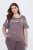 Ulla Popken 850403 Pijama cu flori Maro - Pijamale/Haine de casă - 