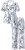 Ulla Popken 850441 Pijama cu model Alb unt - Pijamale/Haine de casă - 