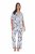 Ulla Popken 850441 Pijama cu model Alb unt - Pijamale/Haine de casă - 