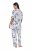 Ulla Popken 850441 Pijama cu model Alb unt - Pijamale/Haine de casă - 