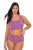 Ulla Popken 850538 Chiloți cu flori din bumbac organic set de 2 Violet - Chiloți - 