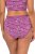 Ulla Popken 850538 Chiloți cu flori din bumbac organic set de 2 Violet - Chiloți - 