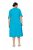 Ulla Popken 850724 Rochie midi cu mânecă scurtă și cordon de legat Turcoaz - Rochii midi - Rochii midi la marimi mari