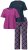 Ulla Popken 850864 Set de pijama din 3 piese în carouri Violet - Pijamale/Haine de casă - 
