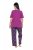 Ulla Popken 850864 Set de pijama din 3 piese în carouri Violet - Pijamale/Haine de casă - 