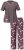 Ulla Popken 850903 Pijama cu flori set de 2 Maro - Pijamale/Haine de casă - 