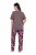 Ulla Popken 850903 Pijama cu flori set de 2 Maro - Pijamale/Haine de casă - 