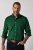 JP1880 850921 Cămașă din catifea reiată cu mânecă lungă Verde pădure TALL - TALL cămăși - Cămăși TALL pentru bărbați înalți