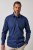 JP1880 851055 Cămașă business cu model fără călcare cu mânecă lungă Bleumarin TALL - TALL cămăși - Cămăși TALL pentru bărbați înalți