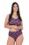 Ulla Popken 851070 Chiloți în carouri din bumbac organic set de 5 Violet - Chiloți - 