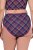 Ulla Popken 851070 Chiloți în carouri din bumbac organic set de 5 Violet - Chiloți - 