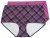 Ulla Popken 851071 Chiloți în carouri din bumbac organic set de 2 Violet - Chiloți - 