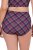 Ulla Popken 851071 Chiloți în carouri din bumbac organic set de 2 Violet - Chiloți - 
