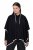 Ulla Popken 851127 Poncho tricotat deschis cu bordură de strasuri Neagră - Ponchouri și pelerine - 
