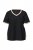 Ulla Popken 851245 Pijama în dungi Neagră - Pijamale/Haine de casă - 