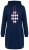 Ulla Popken 851749 Rochie de casă în carouri cu glugă Bleumarin - Pijamale/Haine de casă - 