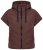 Ulla Popken 851785 Vestă matlasată oversize cu glugă Maro - Veste - 