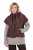 Ulla Popken 851785 Vestă matlasată oversize cu glugă Maro - Veste - 