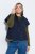 Ulla Popken 851785 Vestă matlasată oversize cu glugă Bleumarin - Veste - 