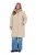 Ulla Popken 851811 Palton matlasat Bej - Paltoane - Paltoane pentru femei la marimi mari