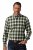 JP1880 851877 Cămașă din flanel în carouri cu mânecă lungă Verde închis TALL - TALL cămăși - Cămăși TALL pentru bărbați înalți