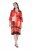 Ulla Popken 852024 Rochie midi în formă de A cu mânecă 3/4 Roz - Rochii midi - Rochii midi la marimi mari