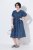 Ulla Popken 852214 Rochie midi în dungi Bleumarin - Rochii midi - Rochii midi la marimi mari