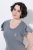Ulla Popken 852218 Rochie midi cu mânecă scurtă Gri - Rochii midi - Rochii midi la marimi mari