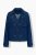 Ulla Popken 852266 Geacă de blugi la două rânduri în stil trench Albastru denim - Geci - Jachete de damă marimi mari