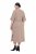 Ulla Popken 852288 Rochie midi cu mânecă scurtă și cordon de legat Maro deschis - Rochii midi - Rochii midi la marimi mari