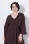 Ulla Popken 852307 Rochie petrecută cu mânecă lungă Maro mahon - Rochii midi - Rochii midi la marimi mari