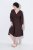 Ulla Popken 852307 Rochie petrecută cu mânecă lungă Maro mahon - Rochii midi - Rochii midi la marimi mari