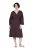 Ulla Popken 852307 Rochie petrecută cu mânecă lungă Maro mahon - Rochii midi - Rochii midi la marimi mari
